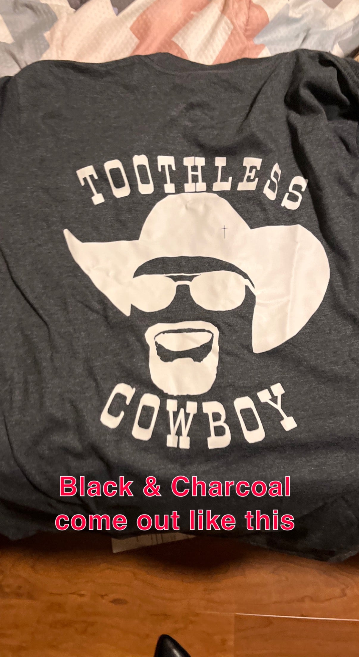 Toothless Cowboy face logo shirt